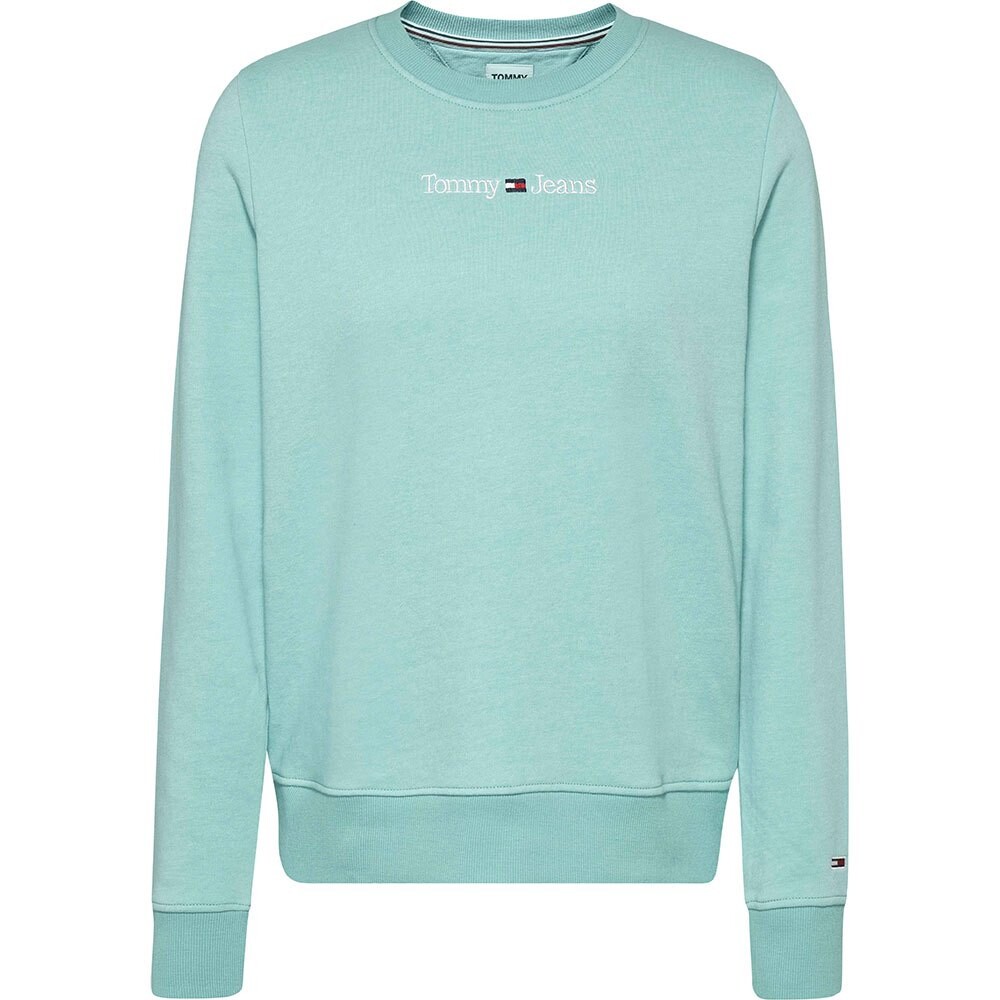 

Толстовка Tommy Jeans Serif Linear, зеленый