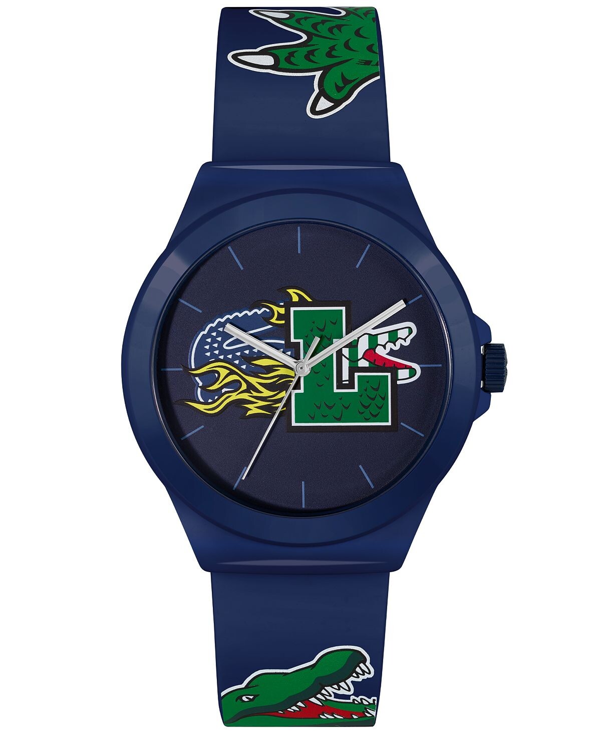 

Часы Neocroc унисекс с силиконовым ремешком темно-синего цвета, 43 мм Lacoste