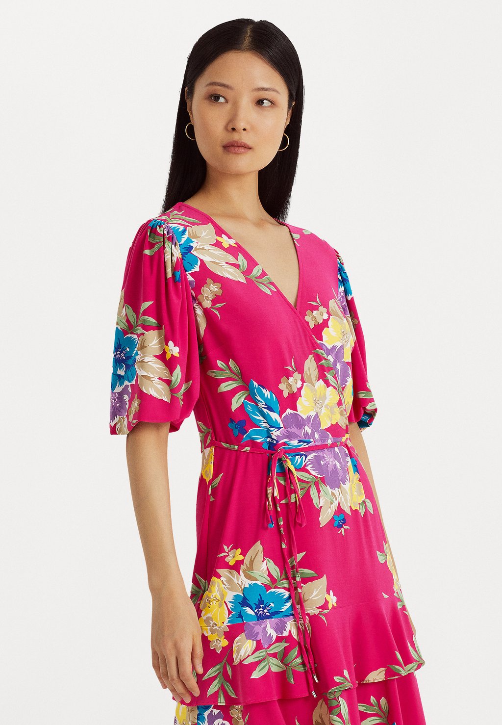Платье из джерси Lauren Ralph Lauren, розовый/разноцветный