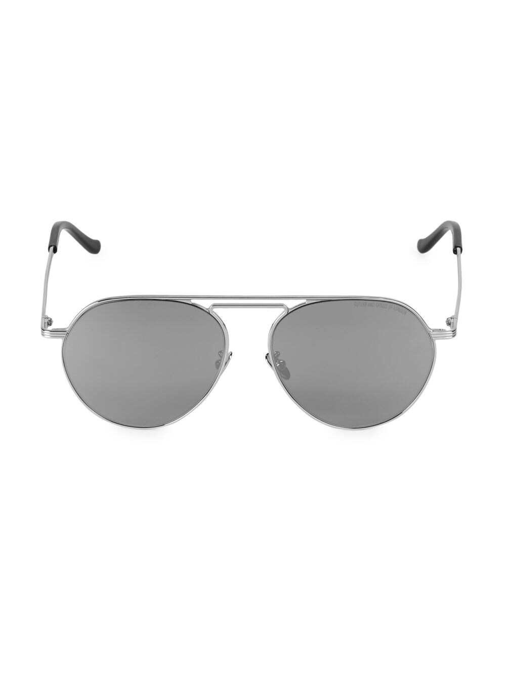 цена Металлические солнцезащитные очки-авиаторы 58 мм Cutler and Gross, серебряный
