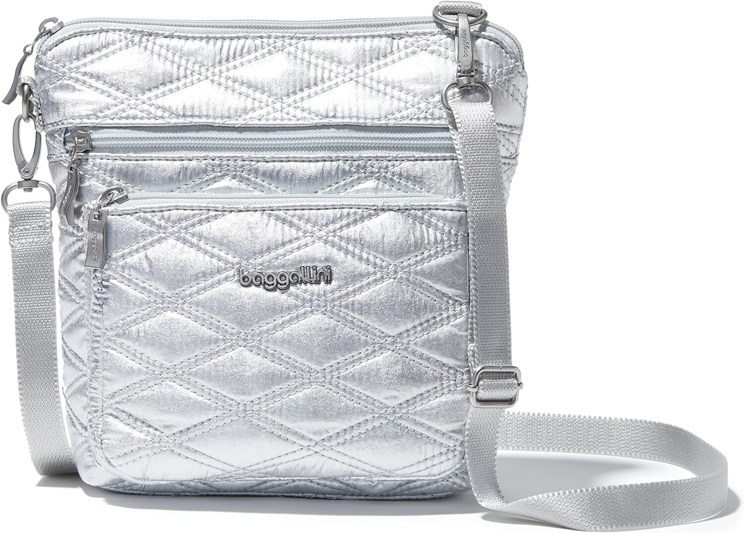 

Сумка Modern Pocket Crossbody Baggallini, цвет Silver Metallic Quilt