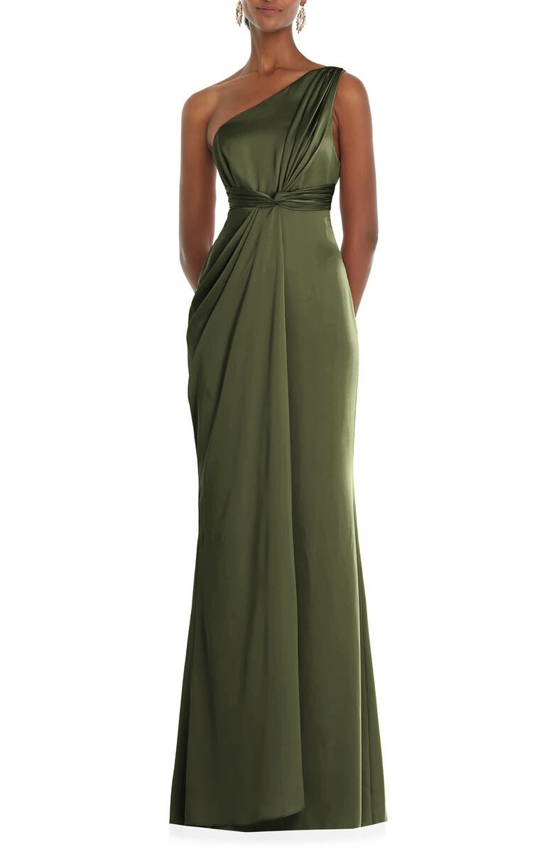 

Атласное платье на одно плечо DESSY COLLECTION