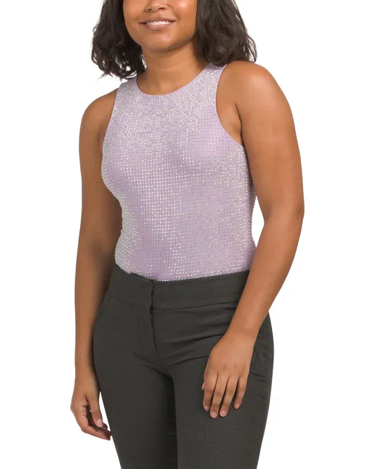 

Боди из сетки со стразами Endless Rose, цвет Lilac