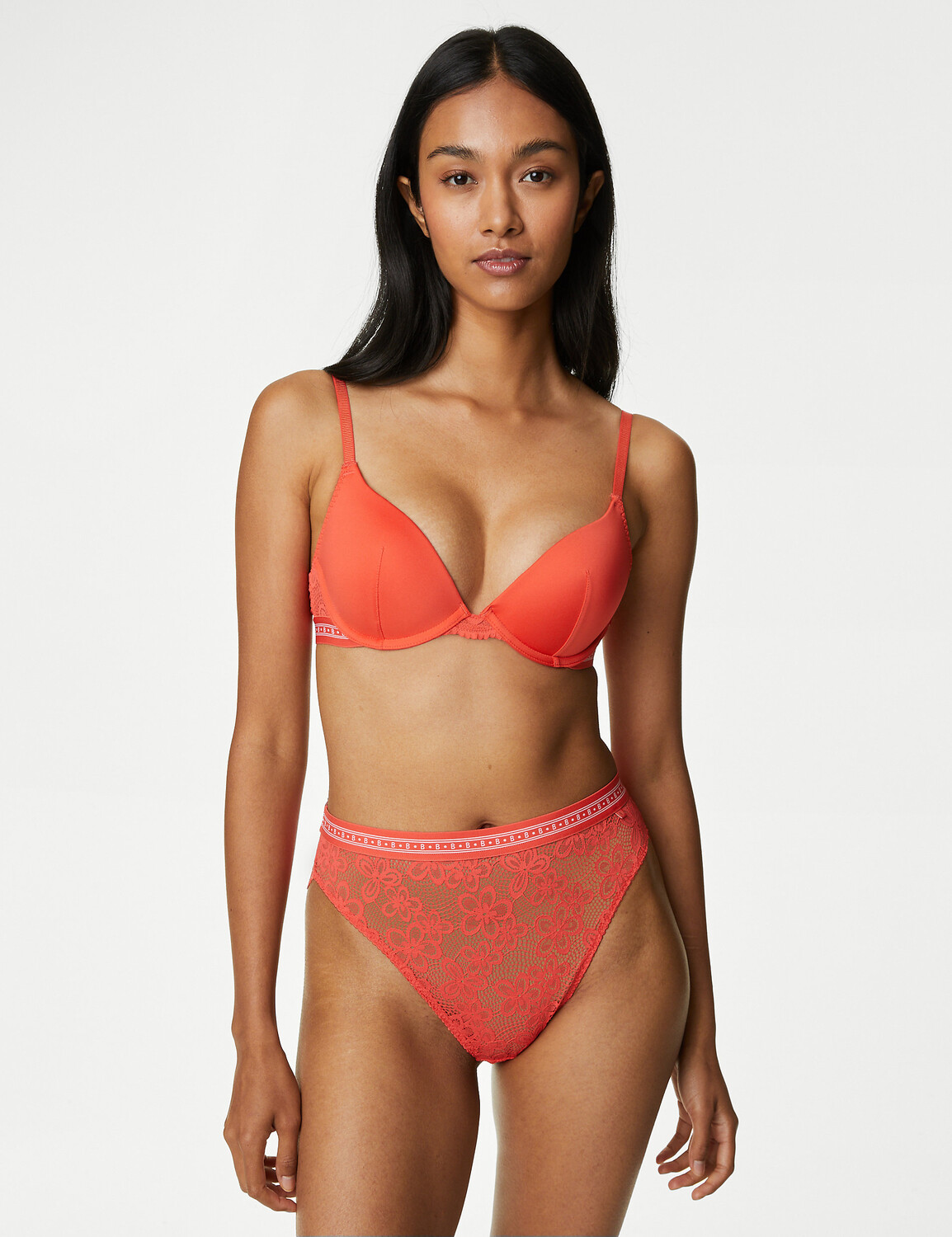 

Кружевные трусики Cleo с высокой талией и высокими штанинами B by Boutique
