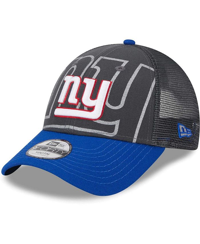 Гибкая кепка Big Boys and Girls графитового цвета New York Giants Reflect 9Forty New Era, серый кепка с логотипом модели 9forty new era фиолетовый