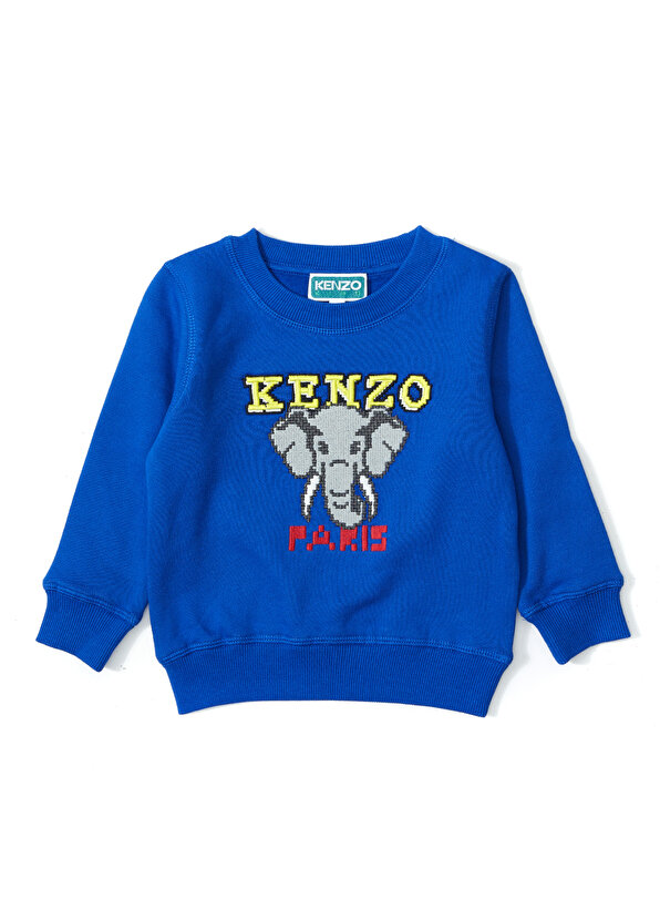 

Темно-синий свитшот для мальчика с логотипом Kenzo