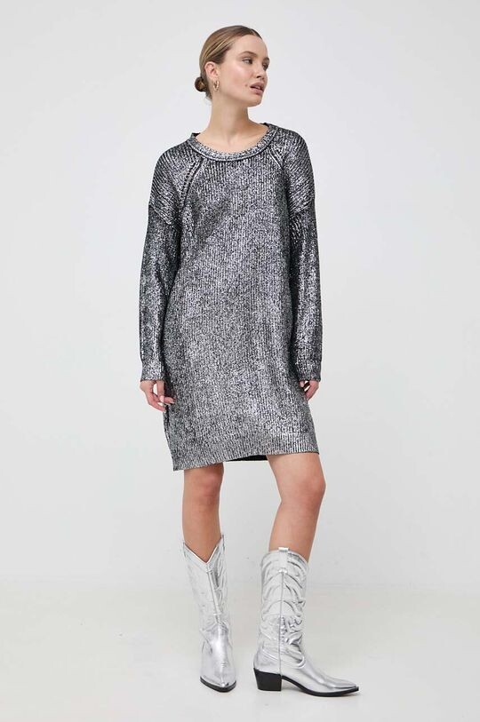 

Платье из смесовой шерсти Pinko, серебро