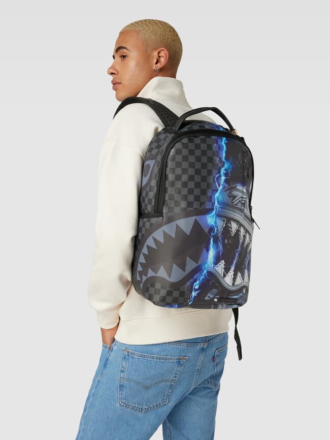 

Рюкзак со сплошным принтом модель "ШАРКИНАТОР" Sprayground, черный