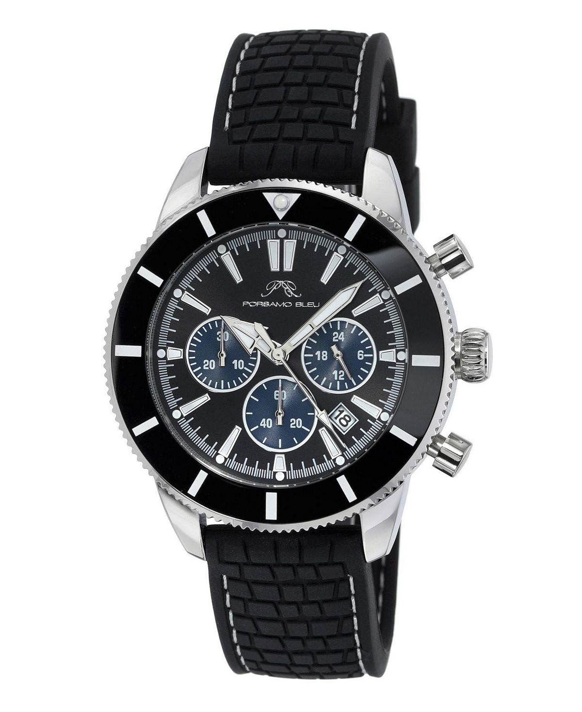 цена Мужские часы Poramo Bleu Brandon с силиконовым ремешком 1013ABRR Porsamo Bleu