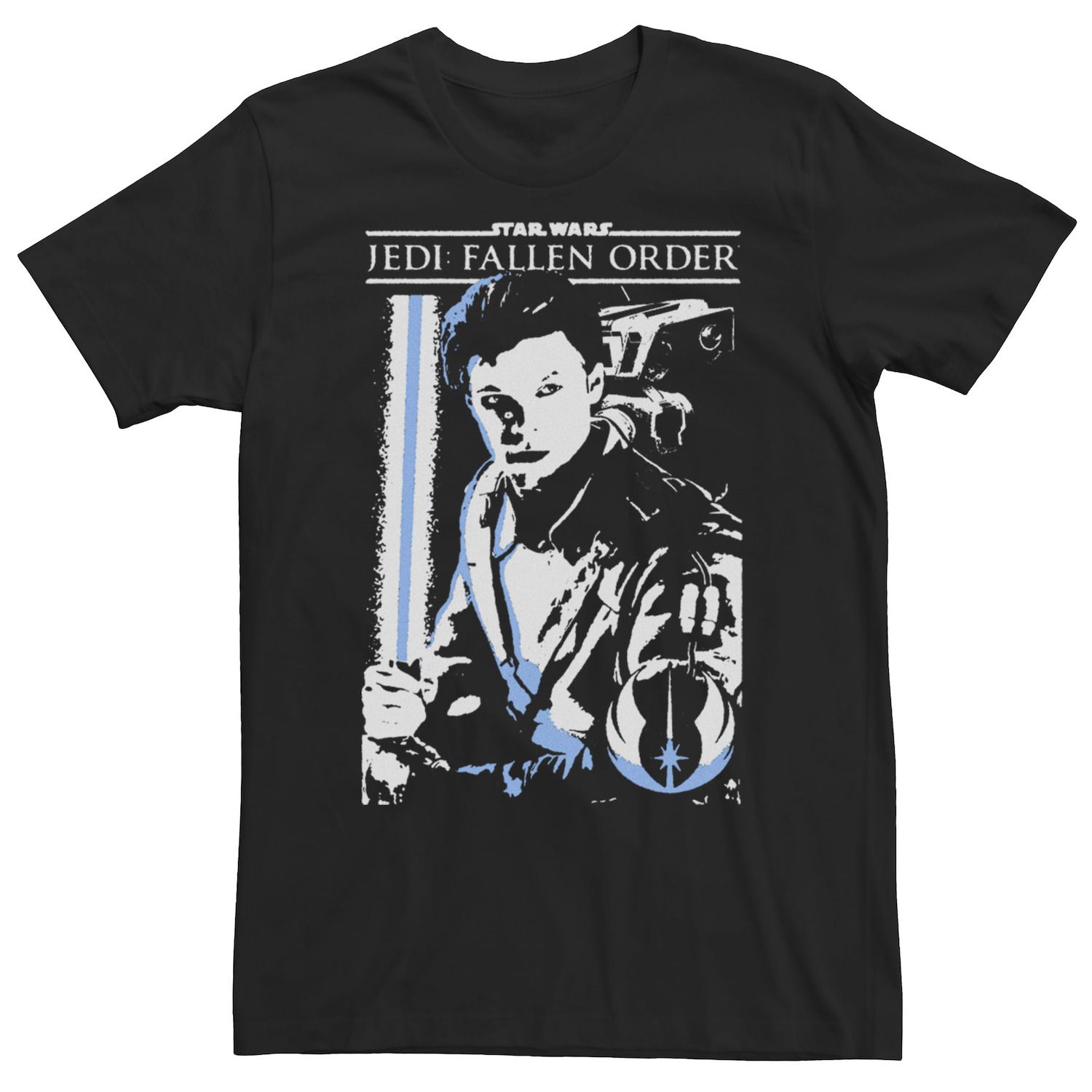 Мужская двухцветная футболка с портретом Jedi Fallen Order Cal Kestis Star Wars
