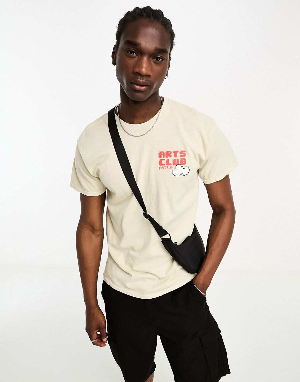 

Кремовая футболка с мотивом Arts Club PacSun, Бежевый