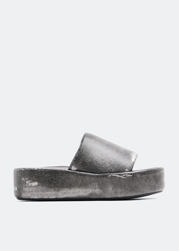 

Сандалии Balenciaga Rise Slide, серый