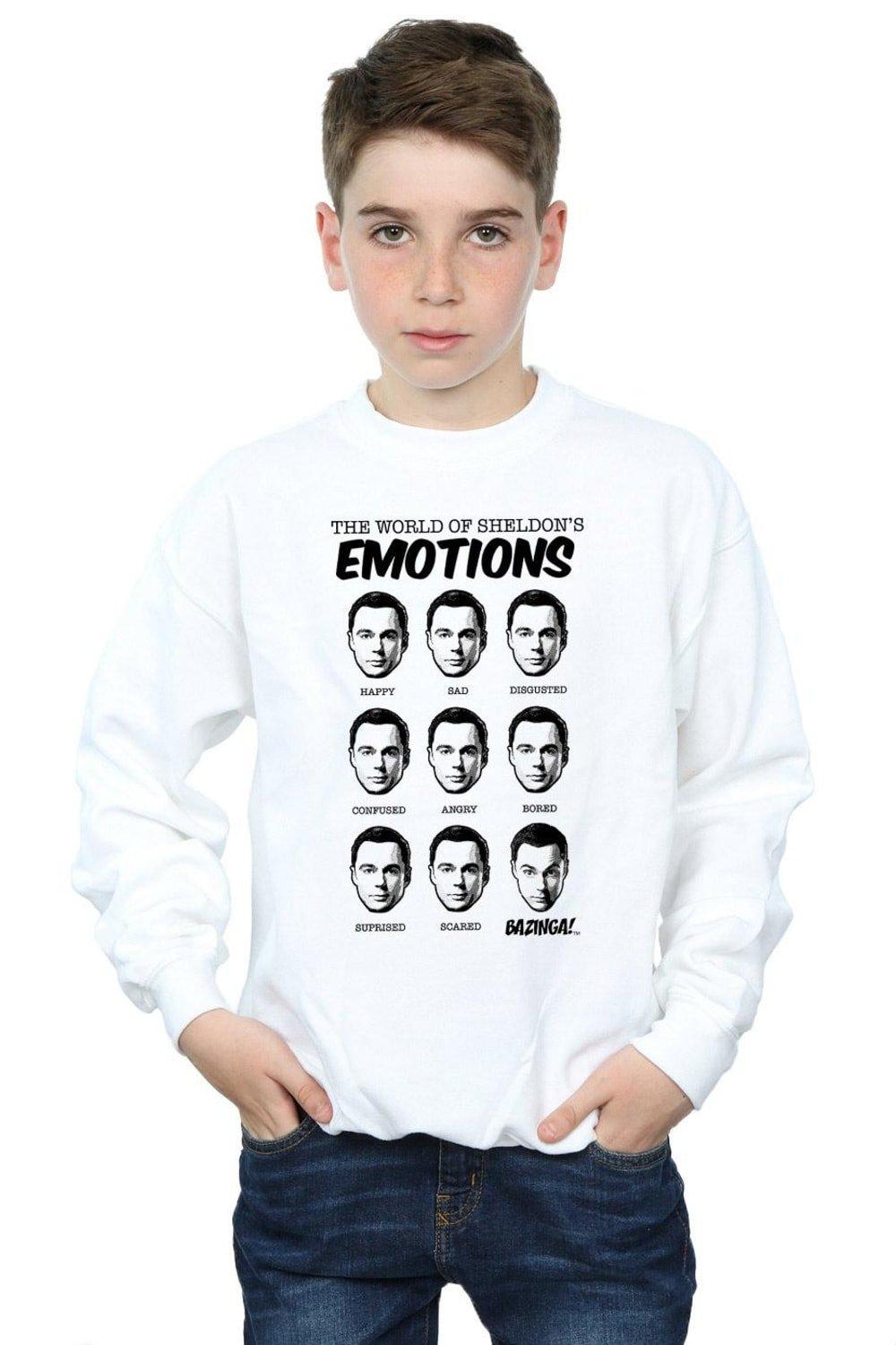 Толстовка Sheldon Emotions The Big Bang Theory, белый