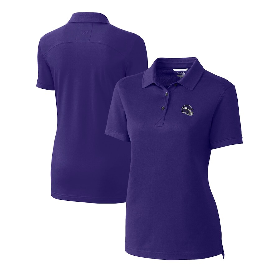 

Поло с длинным рукавом Cutter & Buck Minnesota Vikings, фиолетовый