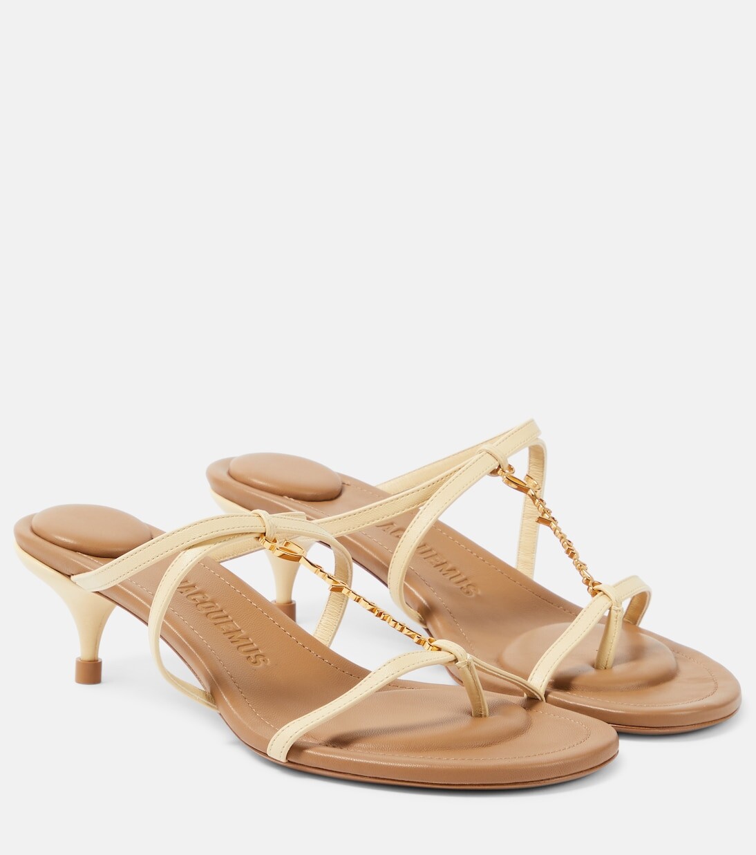 

Кожаные сандалии les sandales pralu Jacquemus, белый