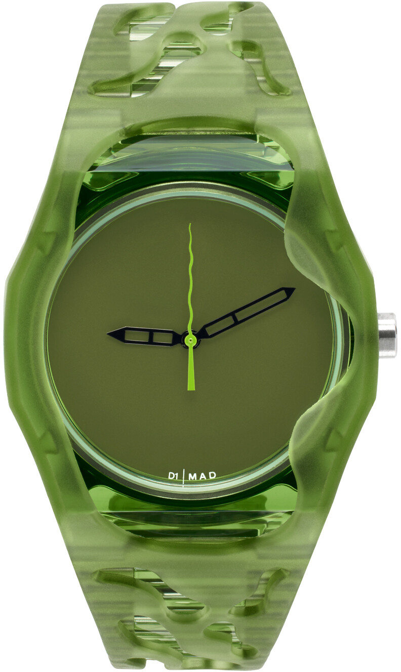 

Зеленые концептуальные часы D1 Milano Edition Mad Paris