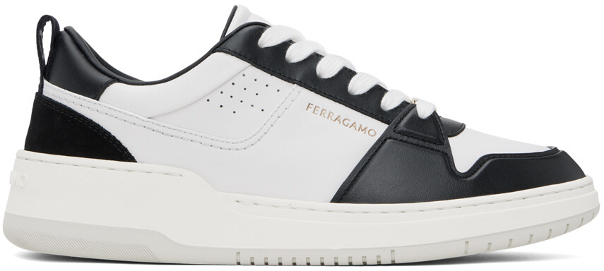 

Черно-белые низкие кроссовки Gancini Outline Ferragamo