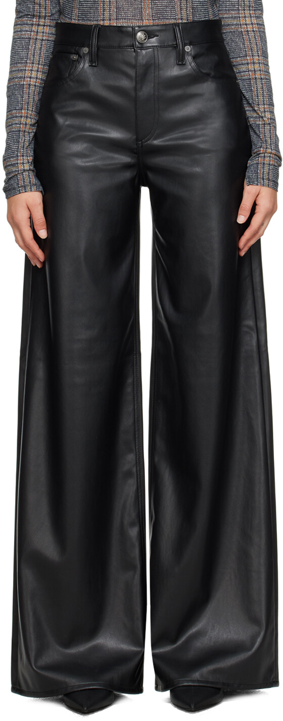 

Черные брюки из искусственной кожи rag &bone Sofie rag & bone, Черный