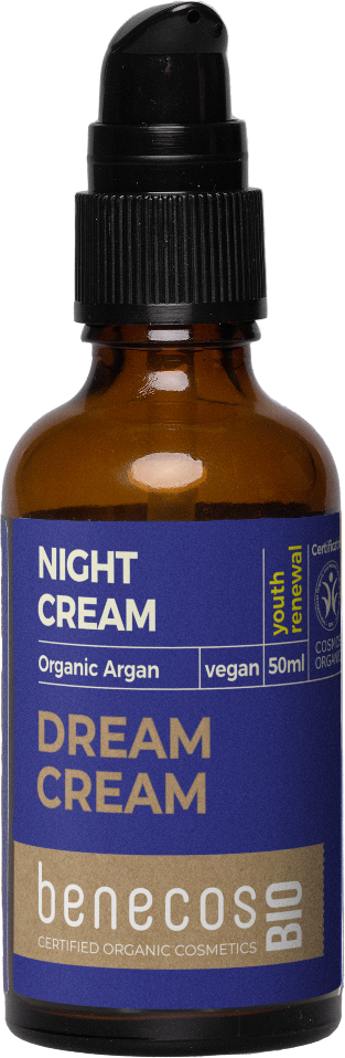 Восстанавливающий ночной крем для зрелой кожи с органическим аргановым маслом Benecos, 50 мл
