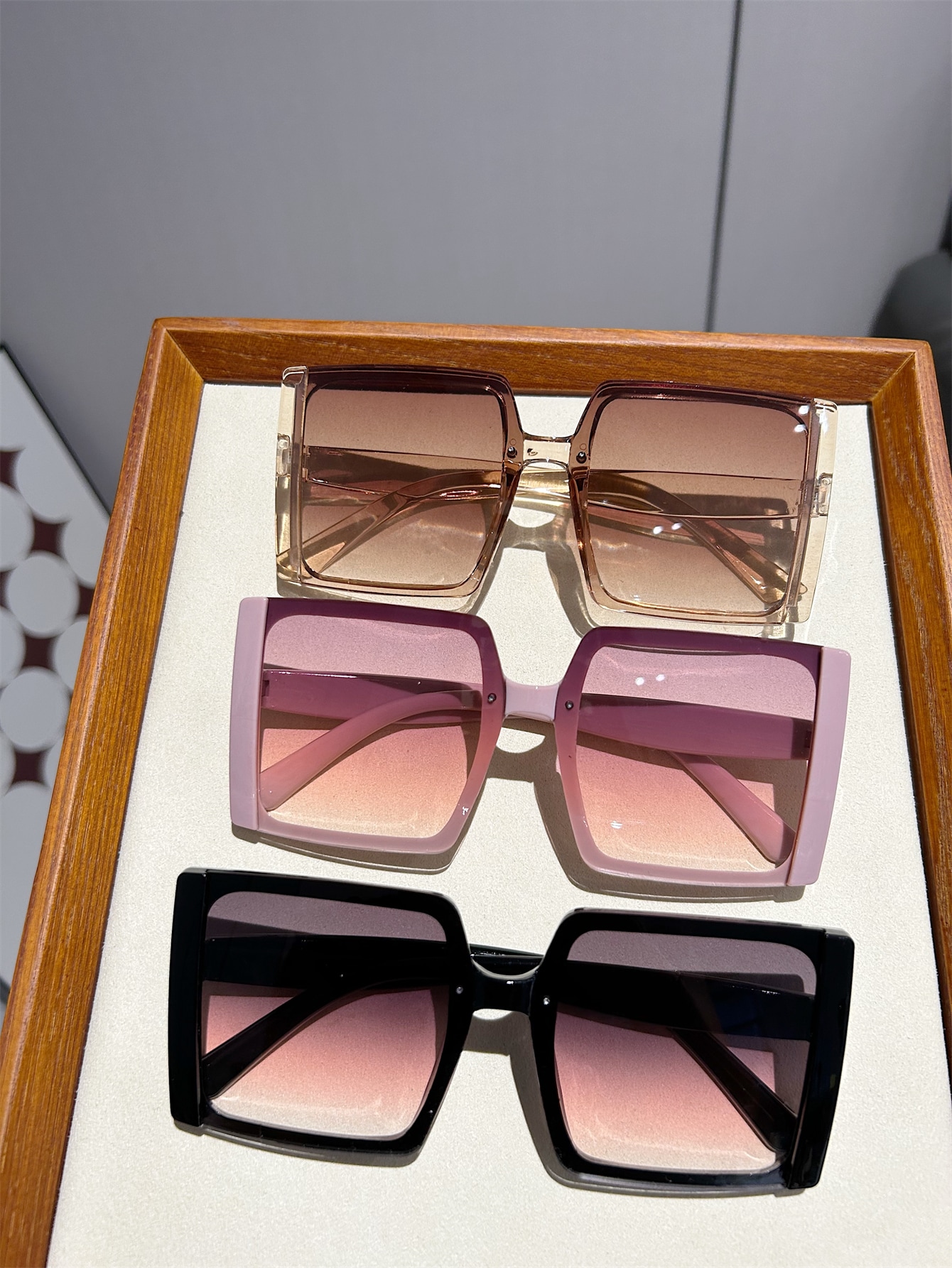 Розовые квадратные солнцезащитные очки большого размера очки солнцезащитные женские квадратные