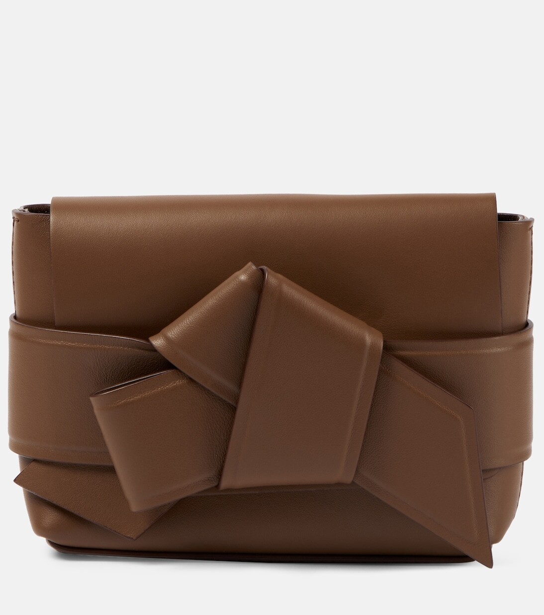 

Миниатюрная кожаная сумка через плечо musubi Acne Studios, коричневый