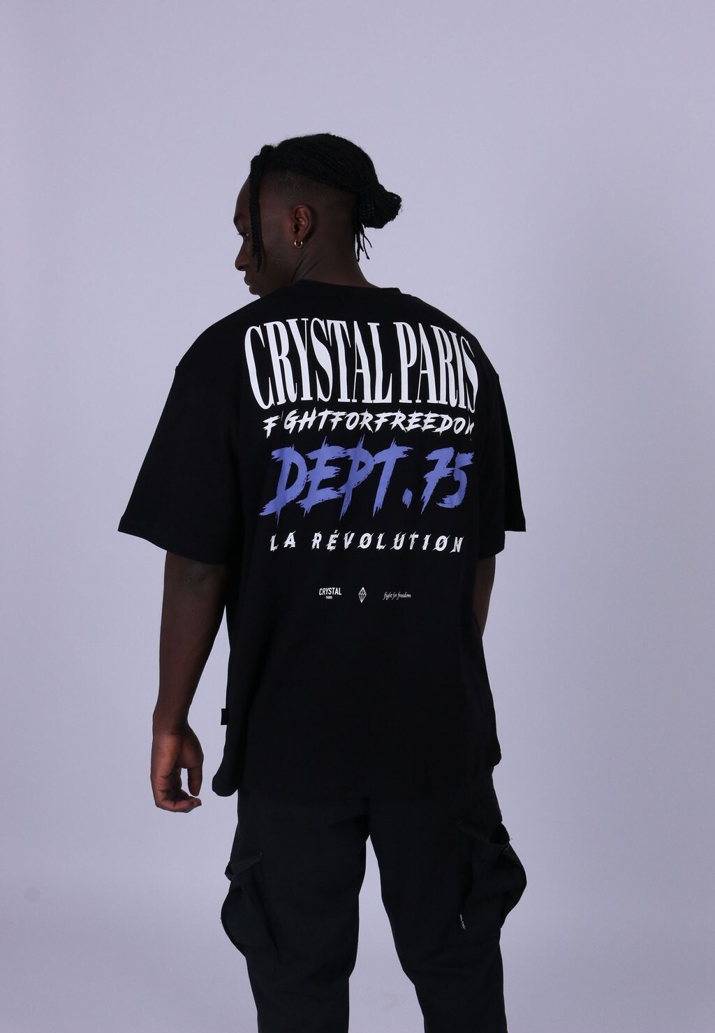 

Футболка с принтом CRYSTAL PARIS, черный