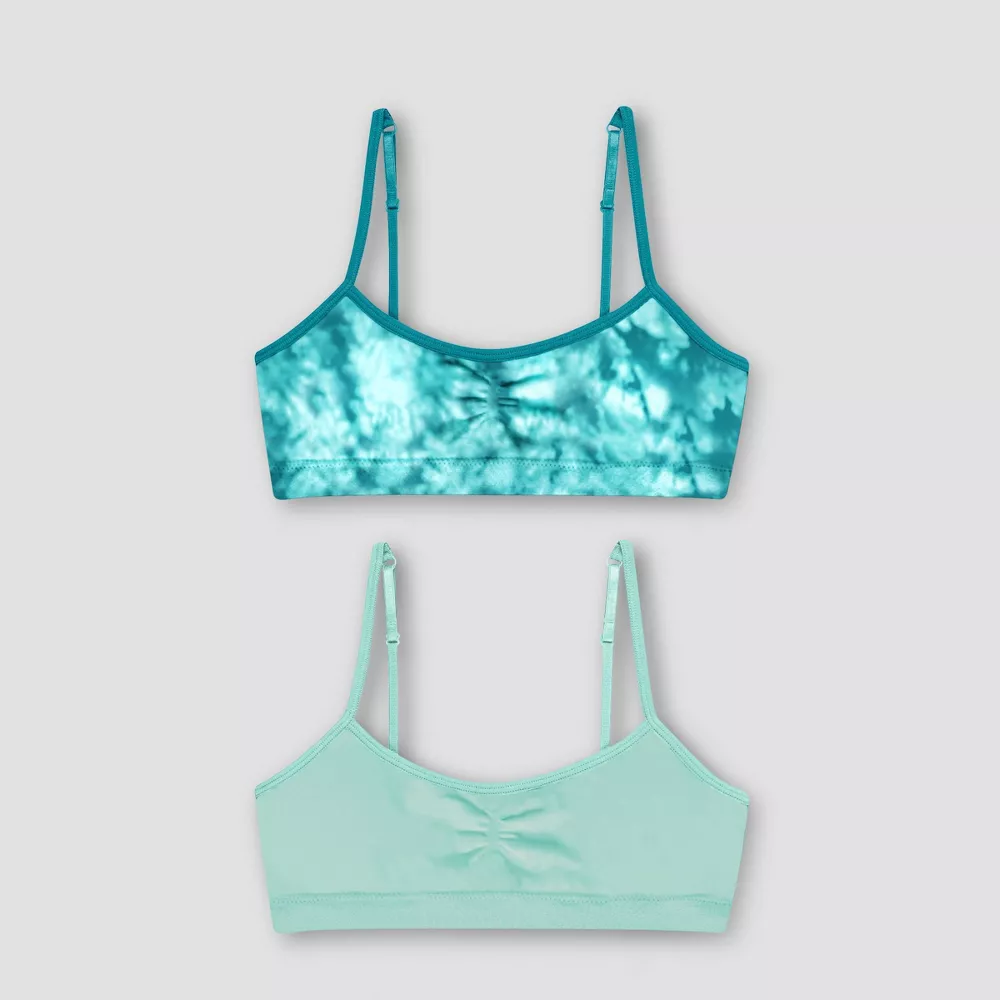 

Бюстгальтер Hanes Girls' 2pk Strappy, цвет Green