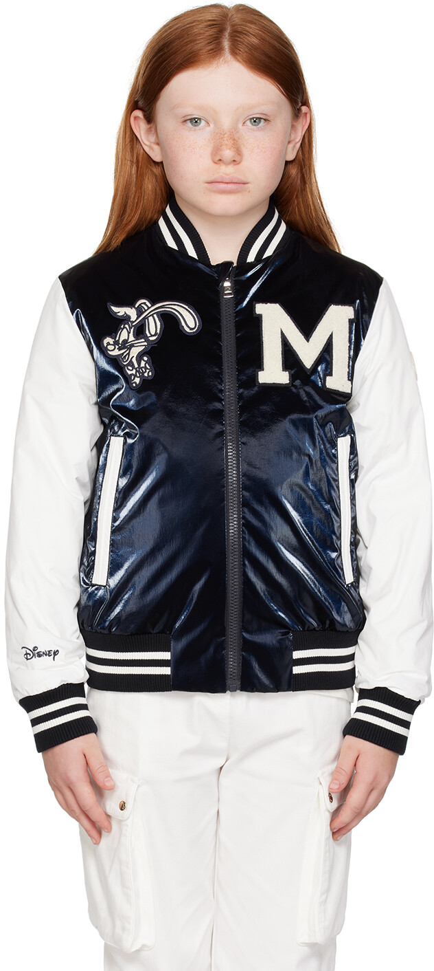 

Moncler Enfant Kids Темно-синий двусторонний пуховик сареб