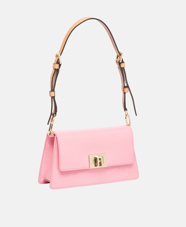 

Кожаная сумка-мессенджер Furla, розовый