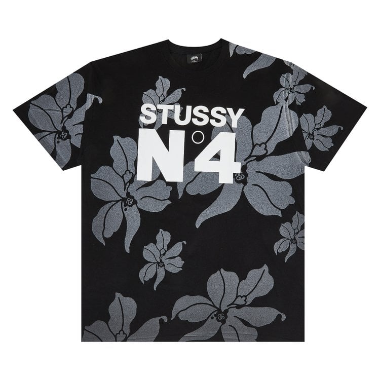 

Футболка Stussy No. 4 Flowers 'Black', черный