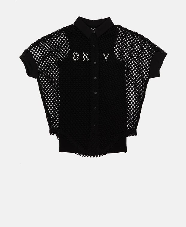 

Платье-рубашка на талии DKNY, черный
