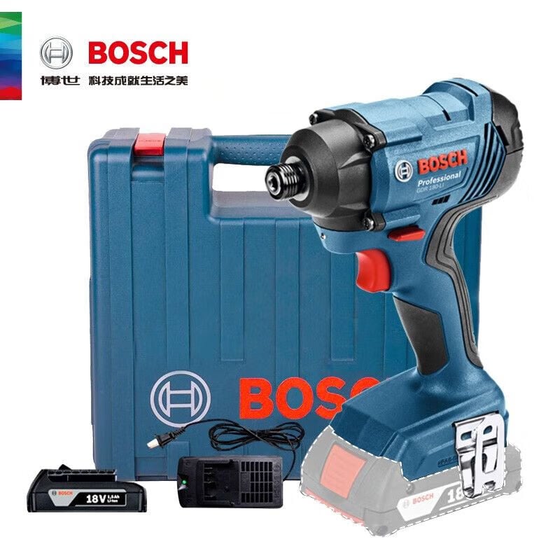 Дрель электрическая Bosch GDR180-Li + аккумулятор, зарядное устройство, кейс