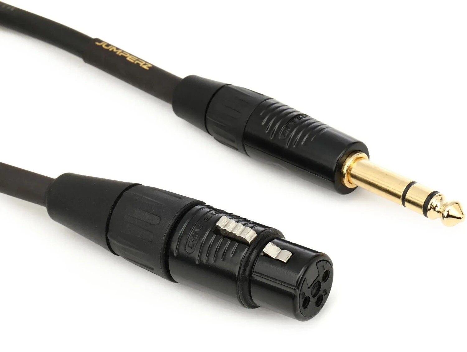 

JUMPERZ JGTRSXF-1 Золотой соединительный кабель TRS-XLRF — 1 фут