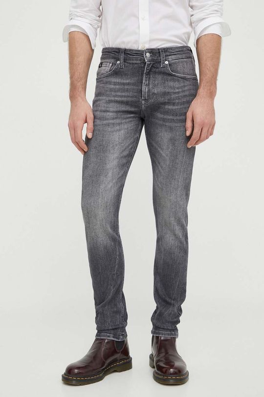 Джинсы Calvin Klein Jeans, серый джинсы скинни calvin klein jeans размер 29 синий