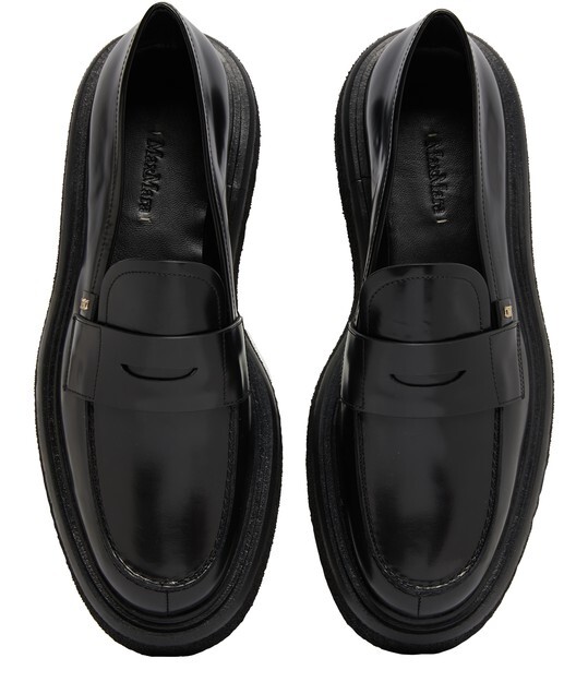 

Креповые лоферы Max Mara, черный