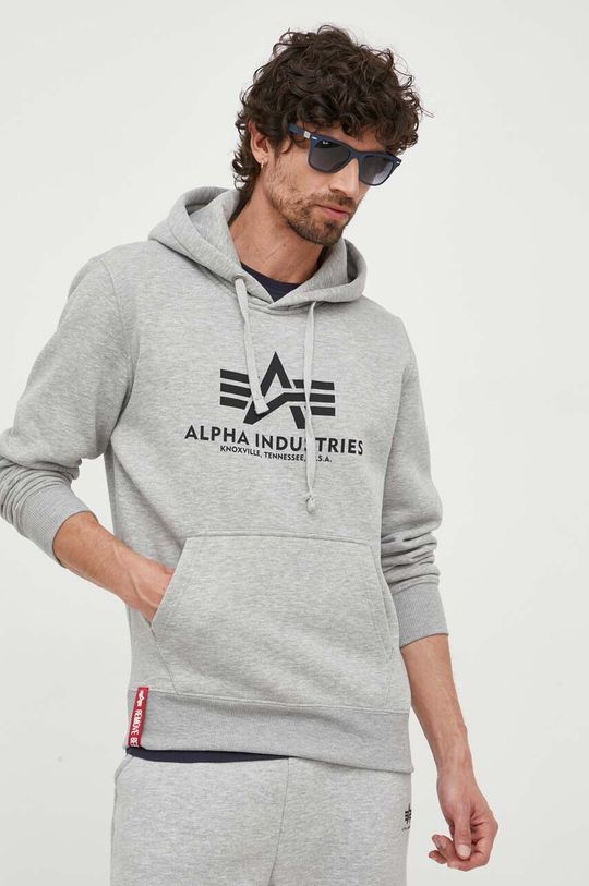 

Базовая толстовка Alpha Industries, серый