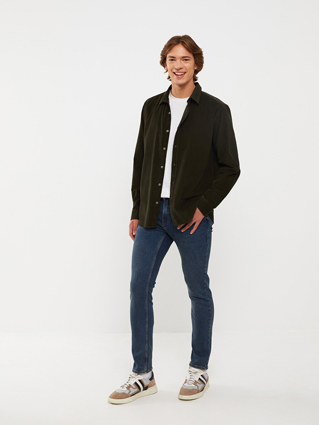 

Мужские джинсовые брюки 750 Slim Fit LCW Casual, темное родео