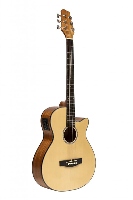 Акустическая гитара Stagg SA25 ACE SPRUCE Auditorium Cutaway Spruce Top Okoume Neck 6-String Acoustic-Electric Guitar