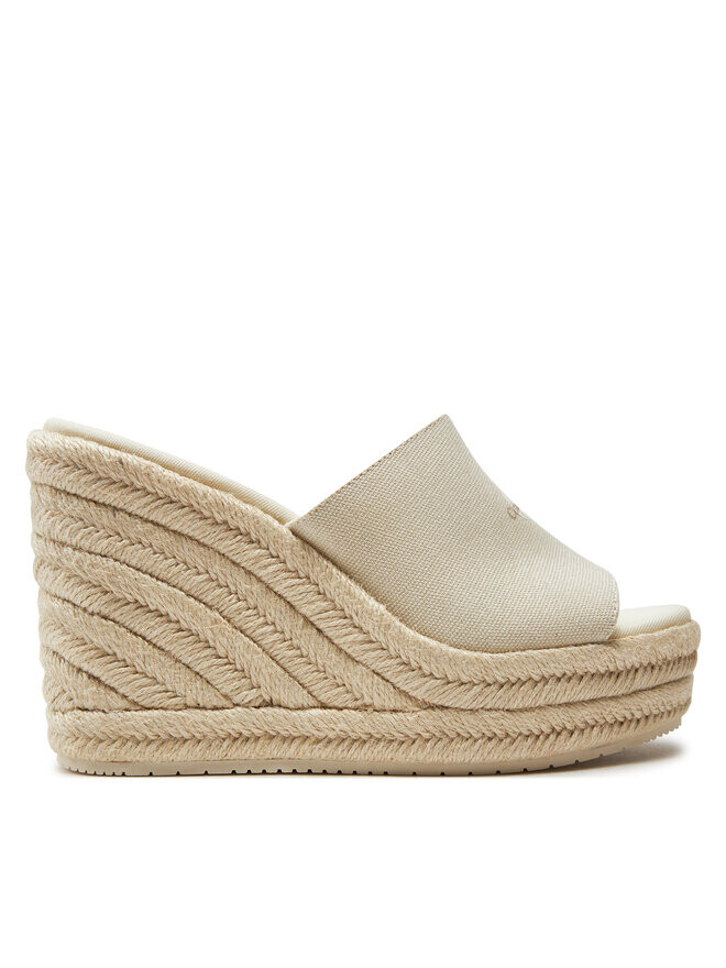 

Эспадрильи Calvin Klein Jeans Slide Wedge Rope Sandal Ml Btw YW0YW01356, экрю