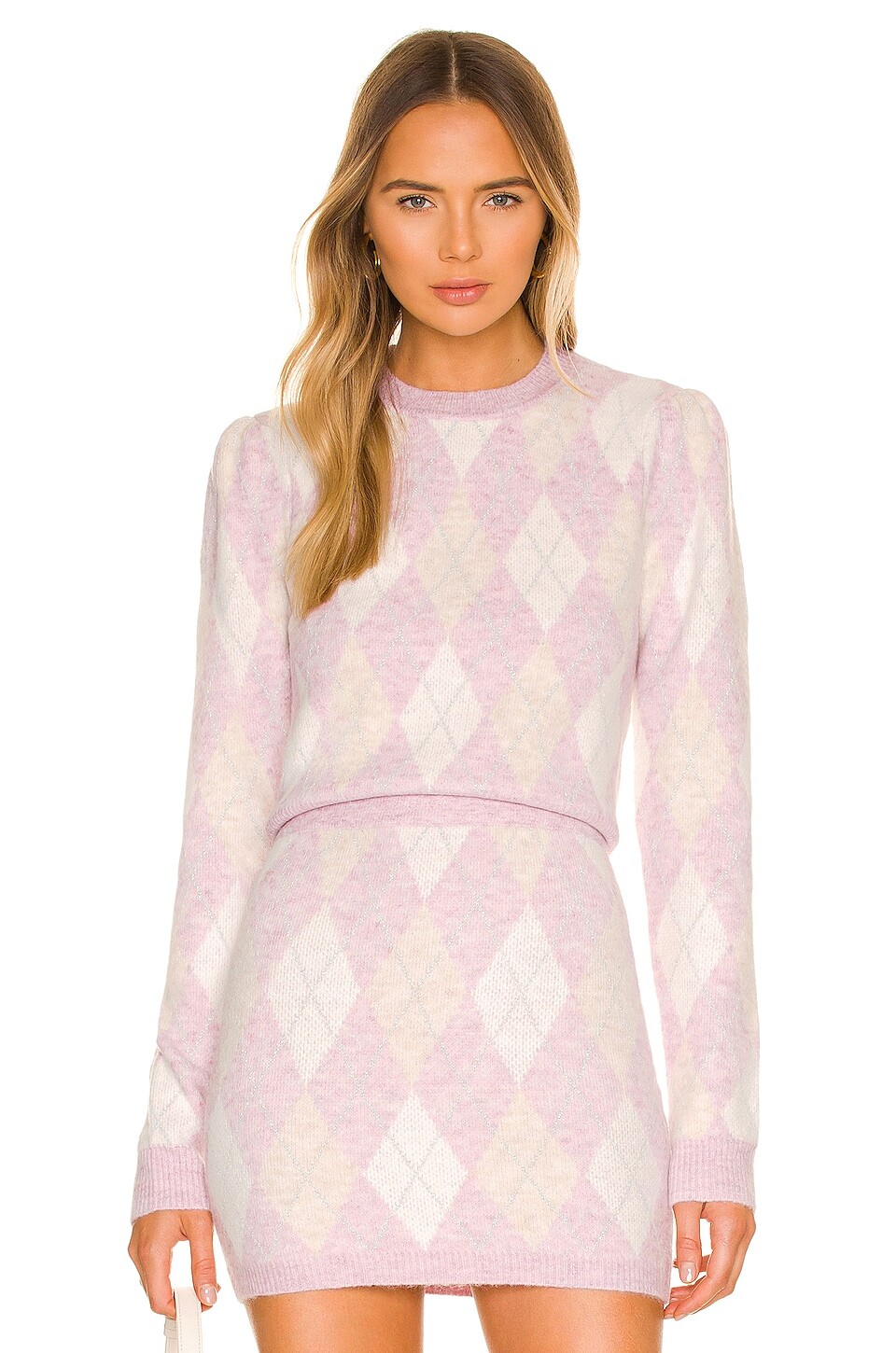 

Свитер Lovers and Friends Casey Lurex Argyle, цвет Multi Pastel