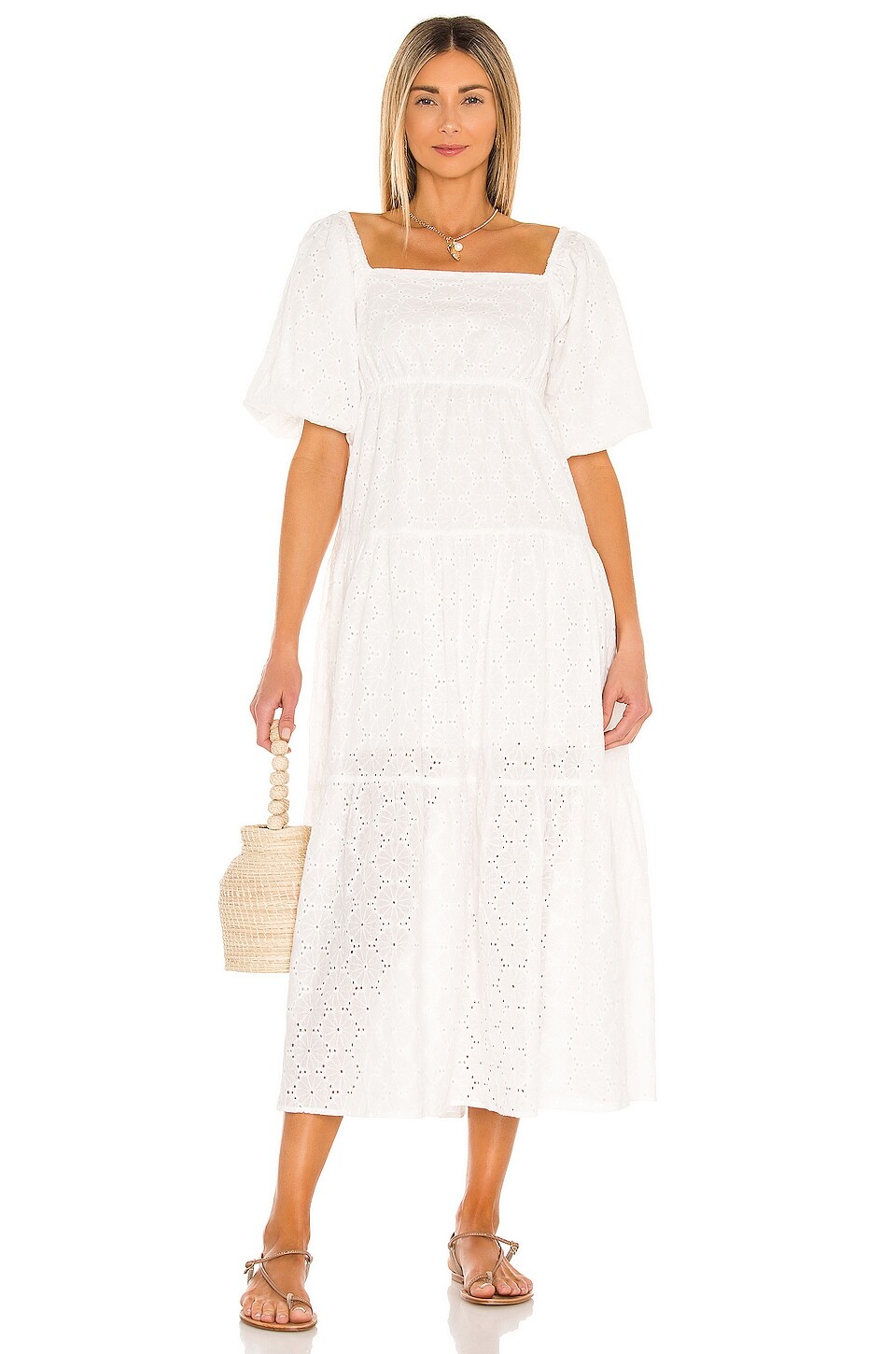 

Платье макси MINKPINK Luna Smock, белый