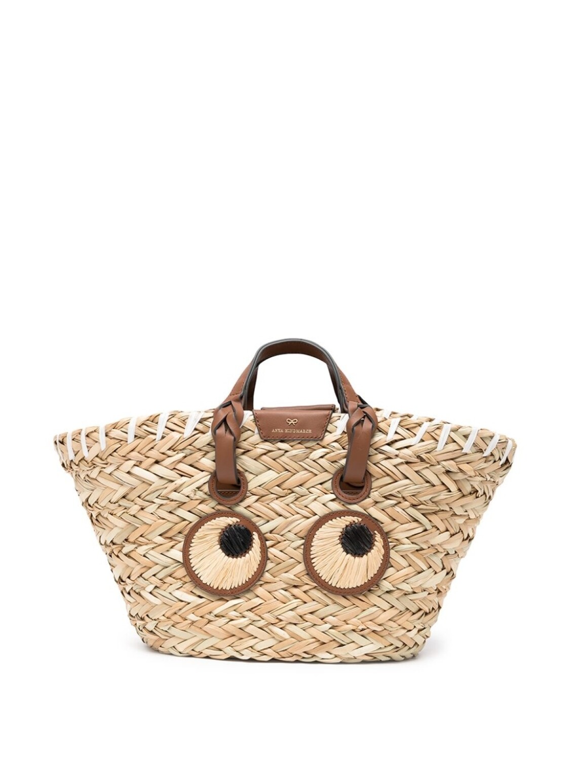 

Anya Hindmarch соломенная сумка Eyes, коричневый