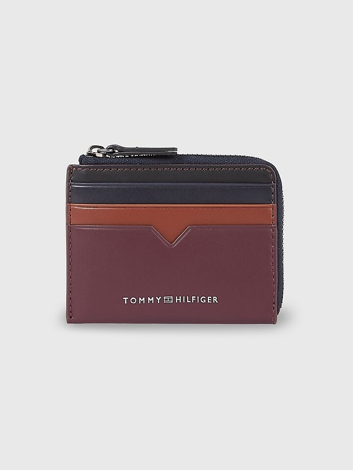 

Модный кожаный кошелек на молнии и держатель для карт Tommy Hilfiger