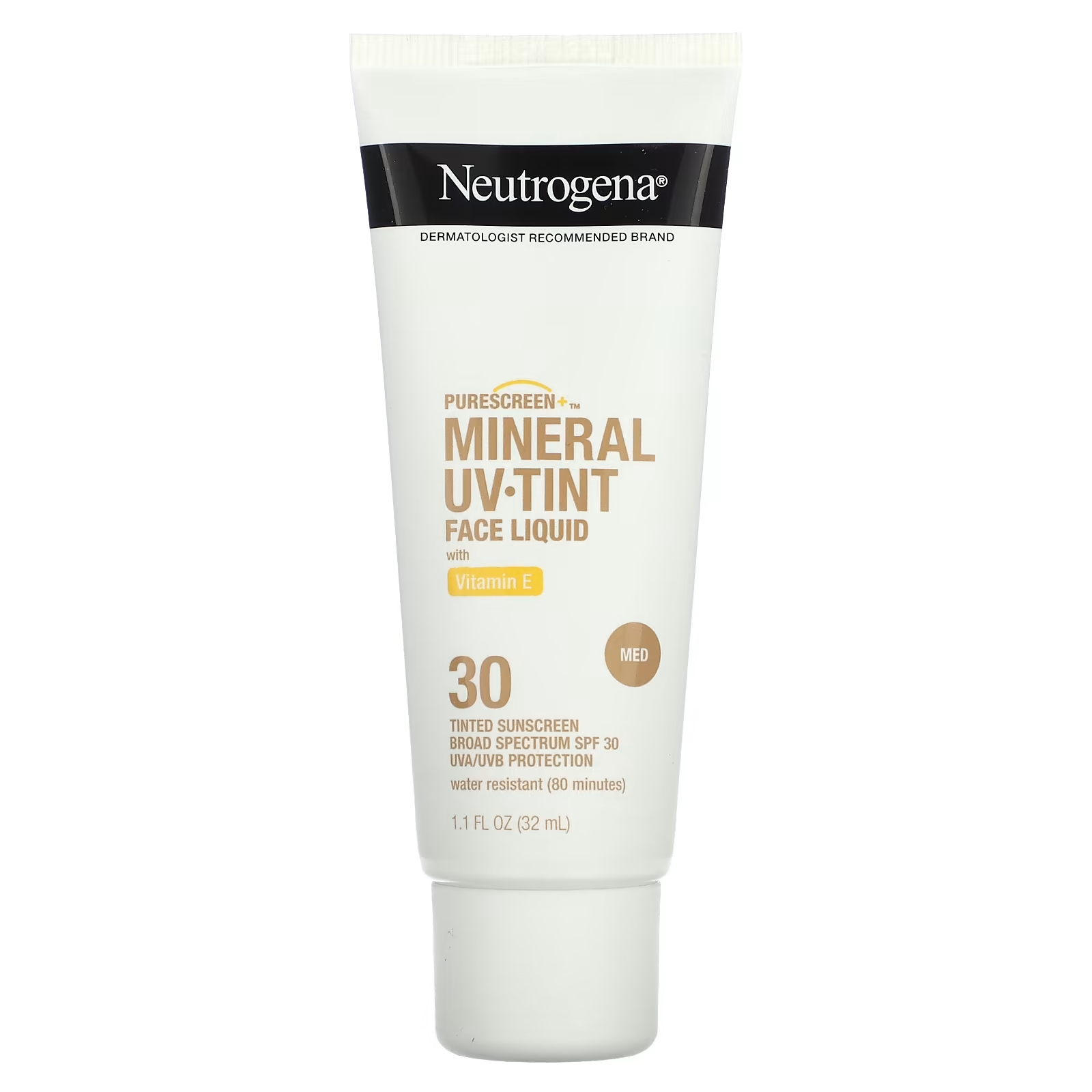 Солнцезащитный крем Neutrogena Purescreen+ Mineral UV Tint Face Liquid SPF 30 с витамином Е, 32 мл. солнцезащитный крем для лица mila moursi солнцезащитный экран широкого спектра действия spf 30