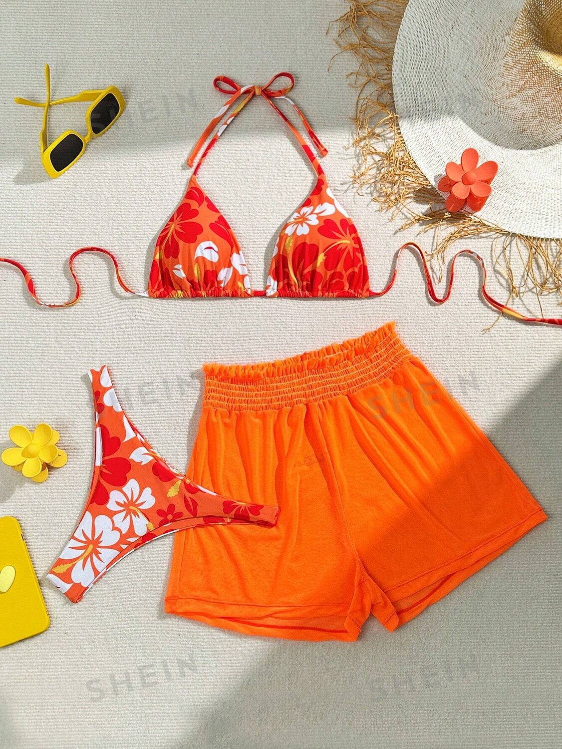 SHEIN Swim Vcay, многоцветный