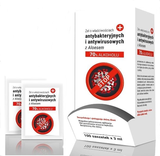 Гель с антибактериальными и противовирусными свойствами с алоэ 1 упаковка – 100 шт (пакетики по 3 мл), TENEX цена и фото