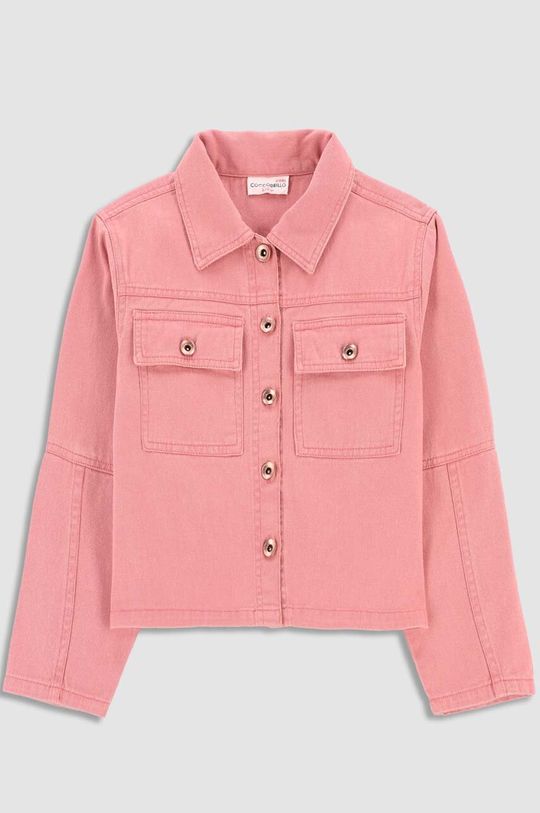 Детская джинсовая куртка Coccodrillo, розовый coccodrillo куртка графитовая
