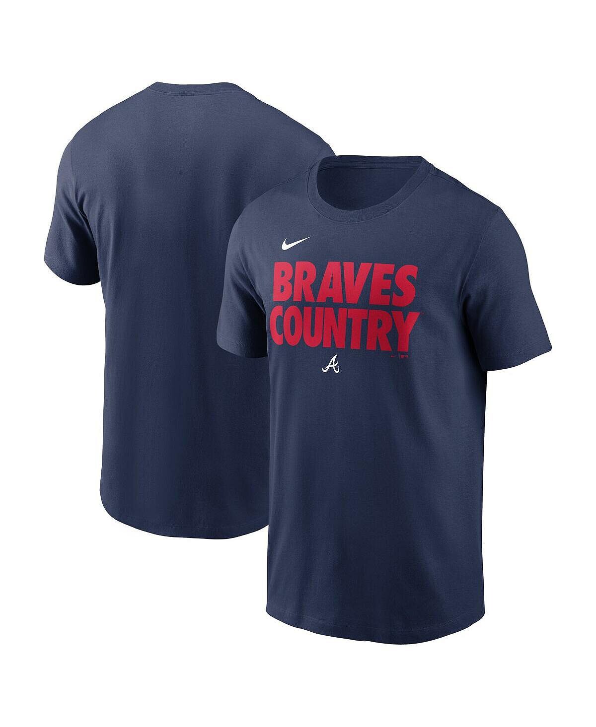 

Мужская темно-синяя футболка Atlanta Braves Rally Rule Nike, Синий