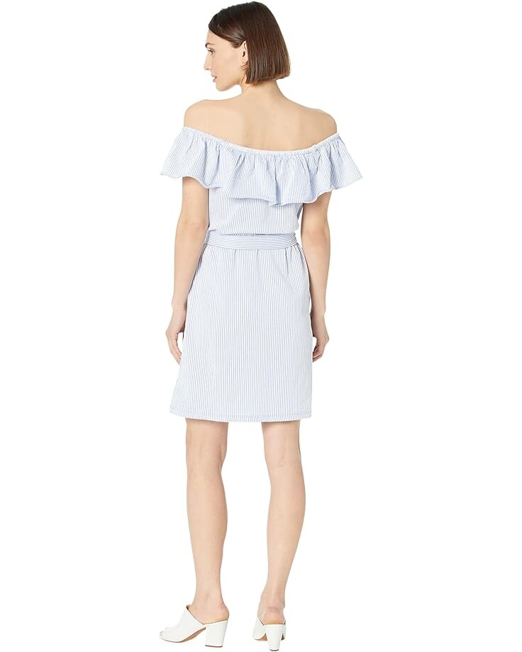 

Платье Michael Kors Petite Ruffle Neck Midi Dress, цвет Crew Blue