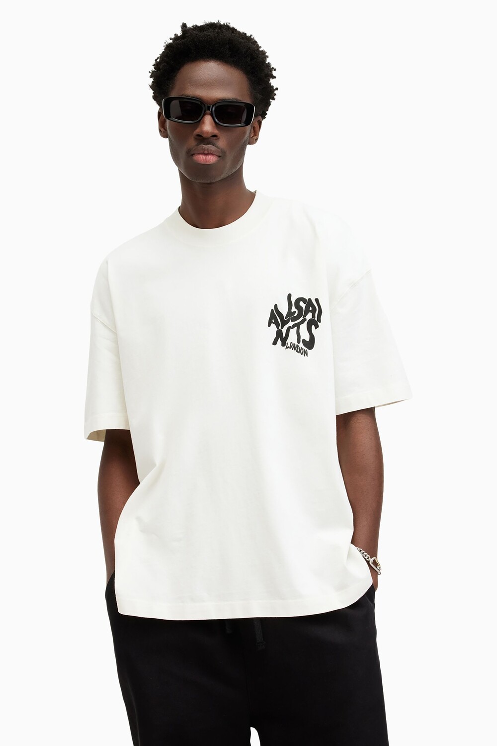 

Футболка Allsaints Orlando с короткими рукавами и круглым вырезом All Saints, белый